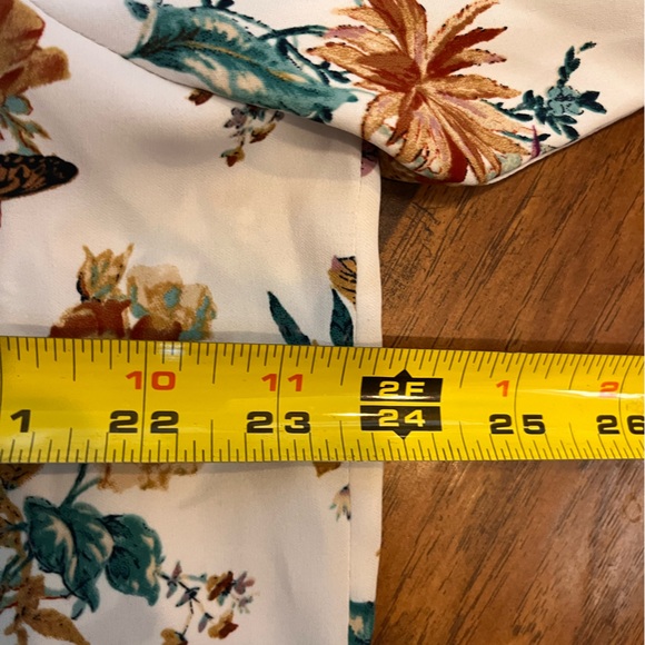 Chicos blouse womens sz 3 (16-18) white floral butterflies tie front boho fairy - Picture 8 of 10